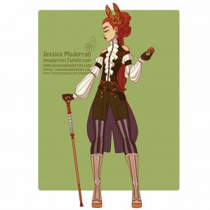 Jessica madorran character design bunny day 03 steampunk 2019 artstation