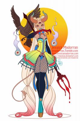 Jessica madorran character design eccc etsy postcard design 2020 artstation