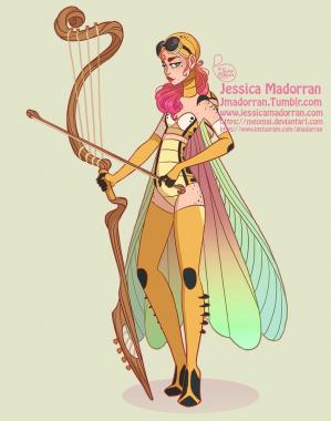 Jessica madorran character design redesign grasshopper warrior 2019 artstation01