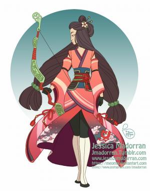 Jessica madorran character design redesign mulan warrior 2019 artstation01