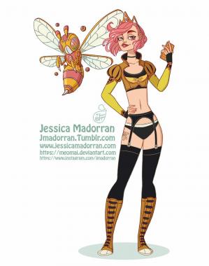 Jessica madorran character design redesign queen bee and kiki 2019 artstation01