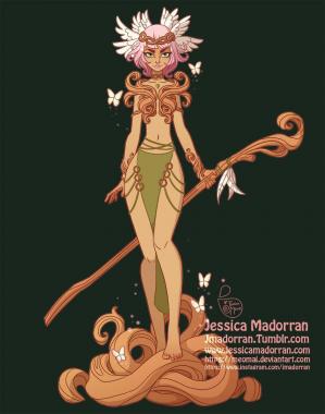Jessica madorran character design redesign wood queen 2019 artstation01